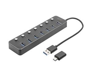 Digitus USB 3.0 Hub, 7 Ports, Activable, Aluminum Housing