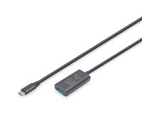 Digitus Active USB 3.2 Gen1 5G extension cable, USB-C - USB-A, 5m