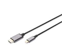 DIGITUS USB 3.2 Gen1 adapter cable - 1.8 m - USB C (male) to HDMI type A (male) - 5 Gbit/s - monitor cable - black