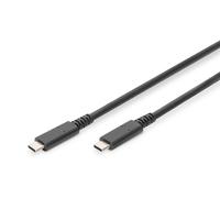 Digitus USB-C Cable - USB 4.0 - 1 m - 40 Gbps - Video 8K 60Hz, 4K 60Hz - 240W Power Delivery 3.1 - Black