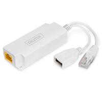 Digitus USB-A 5V PoE Splitter | 10/100 Mbps - IP40 protection class - PoE standard IEEE802.3at - 100m range - Cat5e, Cat6, Cat6A