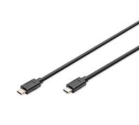 DIGITUS USB-C Cable - USB 3.2 Gen2 - 1 m - 10 Gbps - Video 4k 30Hz - 100W Power Delivery - Black