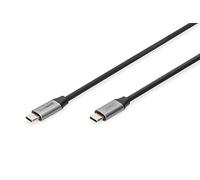 Digitus USB-C Cable - USB 3.2 Gen1 - 1 m - 5 Gbps - Video 4k 60Hz - 60W Power Delivery 3.1 - Black