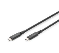 Digitus USB-C Cable - USB4 Gen3 - 1 m - 40 Gbps - Video 8K 60Hz, 4K 60Hz - 240W Power Delivery 3.1 - Black