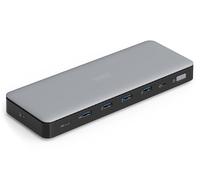 DIGITUS USB-C Docking Station - 13 Ports - 3x HDMI, 2x Displayport UltraHD 4k/60Hz - 1x USB-A 3.2 Gen2, 1x USB-C 3.2 Gen2, 3x USB-A 3.2 Gen1-1x 2.5G RJ45-1x 3.5mm Audio - Grey
