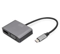 Digitus USB Type-C™ 4K 2-in-1 DisplayPort + VGA Graphics Adapter