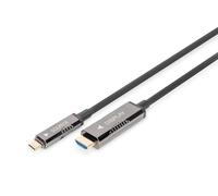Digitus USB-C to HDMI AOC fibre optic adapter cable - 20m - HDMI 2.0 - Displaypo
