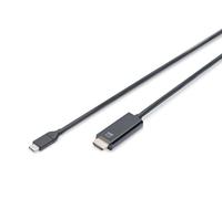 Digitus AK-300330-020-S USB-C HDMI Adapter Cable Black 2.00m Shielded