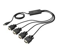 DIGITUS USB to 4x serial adapter - RS232 converter - USB 2.0 Type-A to 4x DSUB 9M - FTDI chipset - 1.5m connection cable