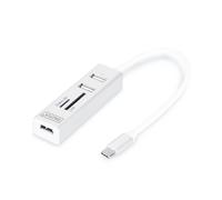 Digitus USB Type-C™ OTG 3-Port HUB + Card Reader