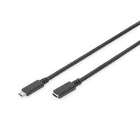 Digitus USB Type-C extension cable, Type C M/F, 1.5m, 3A, 480MB, Version 2.0, bl