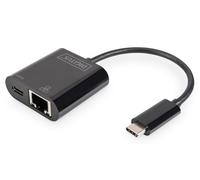 DIGITUS DN-3027 USB Type-C Gigabit Ethernet Adapter for Laptop with Power Delivery Support