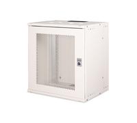 DIGITUS Network Cabinet - 19’ Rack 12 U - Unassembled - Wall-mounted - 400 mm Depth - Load Capacity 60 kg - Perforated Steel Door - SOHO Pro Series - Grey