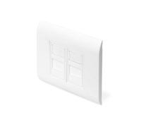 Digitus Wallplate for Keystone Modules. Frame 80x80mm. French type