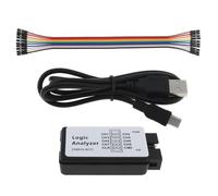 DiGiYes 1 Set USB Logic Analyzer Device Set 8 Channel 24MHz UART IIC SPI Debug Logical Analysis Device Set with USB Cable and Jump Wire