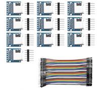 DiGiYes 10 Pcs Micro SD/TF Card Adapter 3.3V 6 Pins Reader Modules with SPI Interface Level Conversion Chip Fit for Arduino/Raspberry Pi / ESP32 with 40P 10cm Male to Female Jumper Cable