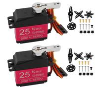 DiGiYes 25KG High Torque Digital Servo Full Metal Gear with 25T Servo Horn for 1/8, 1/10, 1/12 RC Car Robot Control Angle 180°