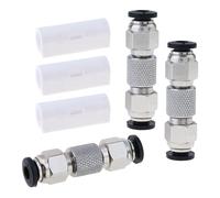 DiGiYes 3PCS Stainless Steel Upgrade PTFE Tube Connector Fit for Bambu Lab X1 X1C X1E P1P P1S 3D Printer with Protect Case, 4mm Filament Pipe Fitting Joint
