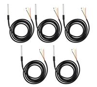 DiGiYes 5Pcs DS18B20 Temperature Sensor 1M/3.28ft Waterproof Stainless Steel Digital Thermal Probe Sensor