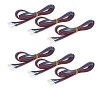 DiGiYes 6Pcs 1.5M/4.9ft Stepper Motor Cables XH2.54-4P to PH2.0-6P Color Wire Stepper Motor Wires for 3D Printer