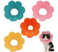 DIGNFENG Pack of 4 Cat Protective Collars, Soft Collar, Cat Collar, Anti Bite Collar, Lick Protection, Soft Collar for Cats, Protective Collar, Medical Cervical Collar After Surgery (XS 1-1.5 kg)