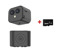 DIGNIFE Action Camera, 4K Mini Camera Wireless Micro Dual Surveillance Cam IP Hotspot Night Vision Smart Home Sports Monitor Built-in Battery(Camera add 128G)