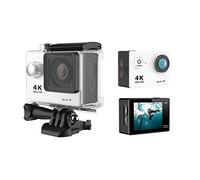 DIGNIFE Action Camera, Action Camera 4K WiFi 2.0 Inch Mini 12MP Outdoor Go Waterproof Pro 170D Bicycle Helmet Photo Video Recording 4K Sport Cam DV(Bianco)