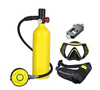 DIGNIFE Diving tank, Diving Oxygen Cylinder 1L Capacity Portable Diving Respirator(Giallo)