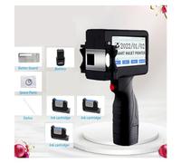 DIGNIFE Handheld Inkjet Printer, 12.7mm Smart Handheld Coding Machine, Bottle Cap Logo Label Packaging Small Inkjet Printer Portable,Office Printer(Printer- 3 ink)