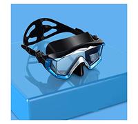 DIGNIFE Portable scuba tank lung Adult Diving Mask Panoramic Tempered Glass Snorkeling Dive Mask, Premium Swim Goggles With Nose Cover Snorkeling(Silver Blue)