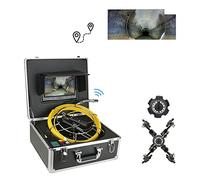 DIGNIFE Sewer Inspection Camera, Sewer Camera With 10inch Monitor 20/30/40/50M 512hz Drain Sewer Industrial Endoscope 22mm Camera Pipe Inspection Camera Drain Sewer Meter Counter Camera(50m)