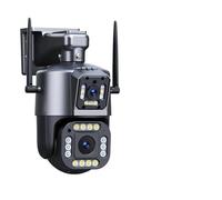 DIGNIFE Surveillance Camera, 16MP 8K HD IP Camera 10X Zoom Outdoor Four Lenses Three-Screen PTZ 8MP Camera Security Protection CCTV Color Night Vision(4K 8MP add 32G)