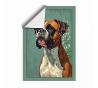 Dignified Boxer Modern Unframed Wall Art Print A1 (84.1×59.4cm), Wall Decor for Living Room, Bedroom, Office & Home, Art Gift