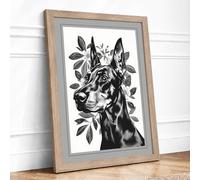 Dignified Companion Botanical Framed Wall Art Print A3 (42×29.7cm) Oak, Wall Decor for Living Room, Bedroom, Office & Home, Ready to Hang, Art Gift