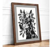 Dignified Companion Botanical Framed Wall Art Print A4 (29.7×21cm) Walnut, Wall Decor for Living Room, Bedroom, Office & Home, Ready to Hang, Art Gift