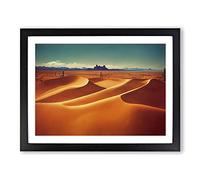 Dignified Desert Framed Print | A2 Black Framed Wall Art | Ready to Hang | Modern Landscape Picture | Living Room Bedroom Lounge Office