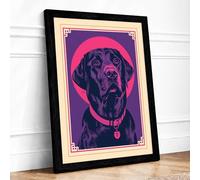 Dignified Halo Retro Framed Wall Art Print A1 (84.1×59.4cm) Black, Wall Decor for Living Room, Bedroom, Office & Home, Ready to Hang, Art Gift