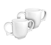 Dignity by Wade Two Handled Cup - White - Pack of 2