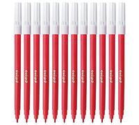 DIGNO SketchStic Felt Tip Pens, RED, Pack of 24, Fibre Felt Tip Colour Pens, Write Draw Sketch Mark, Perfect for School Office Home Everyday Use