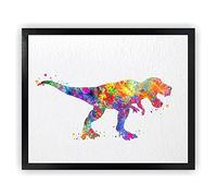 Dignovel Studios 11X14 Trex Dinosaur Art Print Watercolor Painting Art Print For Kids Children's Wall Art Nursery Wall Decor Art Home Decor Wall Hanging N109 by Dignovel Studios