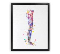 Dignovel Studios 18X24 Unframed Human Leg Muscle Anatomy Orthopedic Knee Ankle Foot Physical Therapy Chiropractic Clinic Watercolor Art Print Poster Wall Hanging Decor DN840