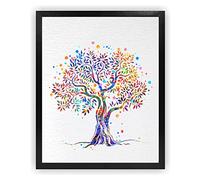 Dignovel Studios 8X10 Tree Nature Love Watercolor Art Print Wall Art Poster Boy Room Girl Room Decor Art Nursery Art Print Mothers Day Birthday Wedding Gift N032