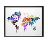 Dignovel Studios 8X10 World Map USA States Map America Map Watercolor Art Print Wall Art Poster Wall Hanging Home Decor Kids Art Motivational Inspirational N185