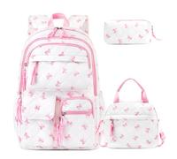 DIGOBAY Backpack for Girls, Off-white Bow, M, Classic