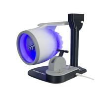 DigScape Creative Desktop Jetfan, Turbofan Engine Design, Modern-Technology Desktop Decoration Fan, Blue, Large, Humidifying Spray, Red Light Tail Flame Effect