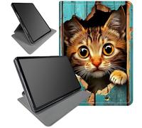 DIGTIALL 360° Rotating Case for 6" All New Kindle 10th Generation 2019 Release, Slim Smart Protective Cover with Auto Wake/Sleep Stand,Cute Cat Face