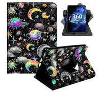 DIGTIALL 360° Rotating Case for Amazon Fire HD 8 & 8 Plus Tablet 12th Gen 2024/2022/2020 Release 8", Smart PU Leather Stand Protective Cover with Auto Wake Sleep,Colorful Stars Moons
