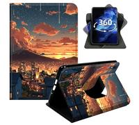 DIGTIALL 360° Rotating Case for iPad Air 3 2019 & iPad Pro 10.5" 2017, Smart PU Leather Stand Protective Cover with Auto Wake Sleep,City Sunset