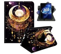 DIGTIALL 360° Rotating Case for iPad Air 5th Gen 2022/4th Gen 2020 10.9" & iPad Pro 11" 2022/2021/2020, Smart PU Leather Stand Protective Cover with Auto Wake Sleep,Moon