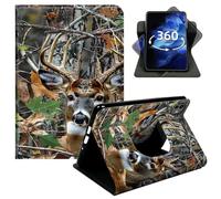 DIGTIALL 360° Rotating Case for iPad Air 5th Gen 2022/4th Gen 2020 10.9" & iPad Pro 11" 2022/2021/2020, Smart PU Leather Stand Protective Cover with Auto Wake Sleep,Hunting Camouflage Deer